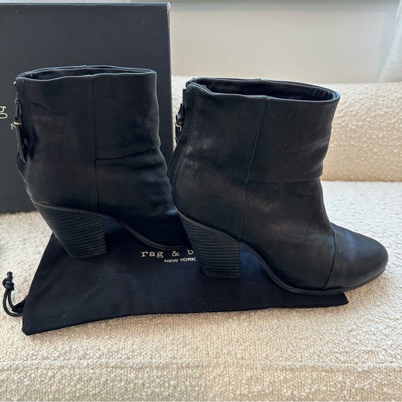 Rag & Bone Classic Black Newbury Ankle Boots - Picture 5 of 11